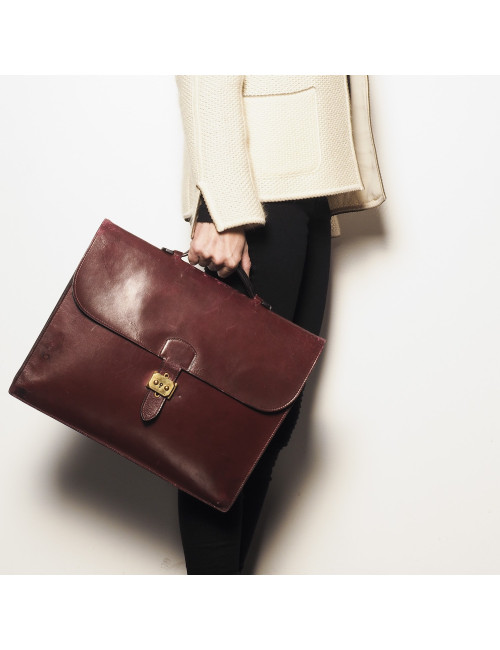 "sac à dépêches" (1950)  HERMES en box rouge