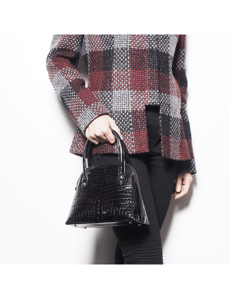 Sac  DINASTY by blanchi & NARDI   en crocodile noir Vintage