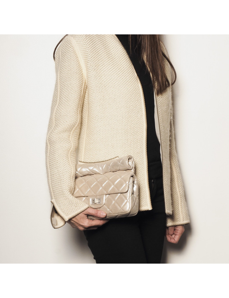 Pochette CHANEL cuir lamé