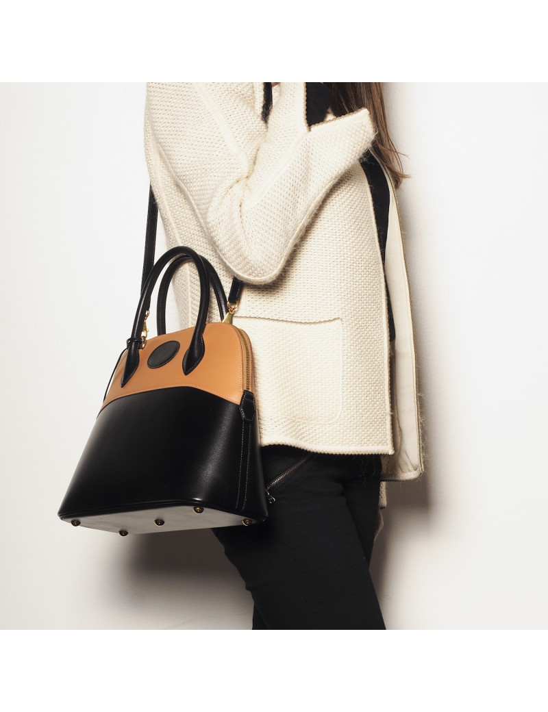 Sac bolide HERMES bicolore 