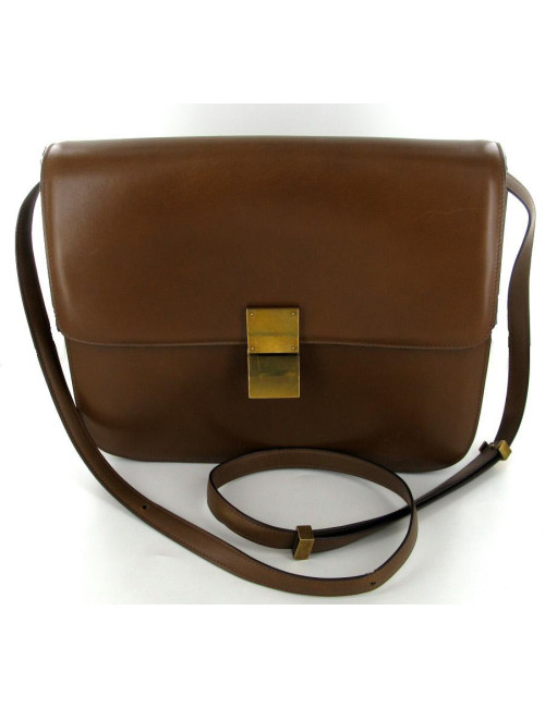 Sac CELINE "Classique Box" en cuir gold