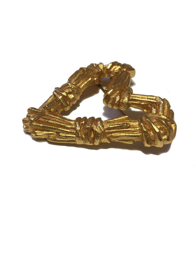 CHRISTIAN LACROIX vintage brooch in gilded metal