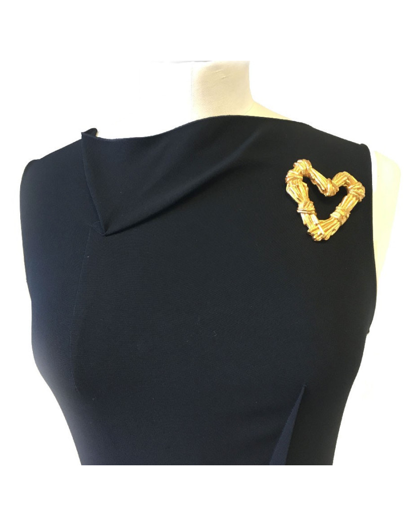 Broche CHRISTIAN LACROIX coeur en métal doré