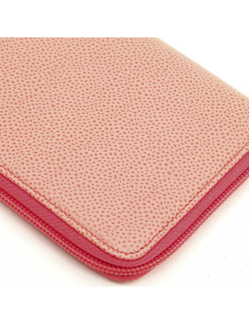 CHANEL wallet in grained salmon leather