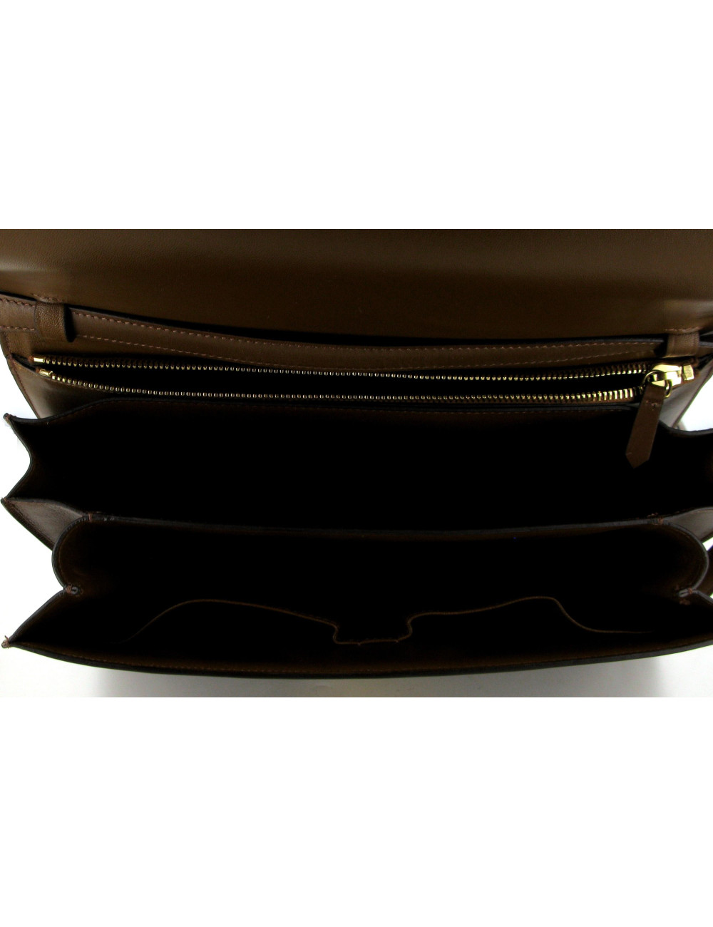 Sac CELINE "Classique Box" en cuir gold