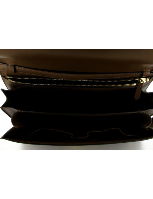 Sac CELINE "Classique Box" en cuir gold