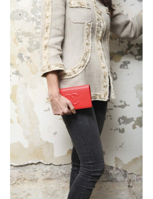 Porte cartes CHANEL corail