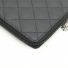 CHANEL wallet in black quilted smooth leather