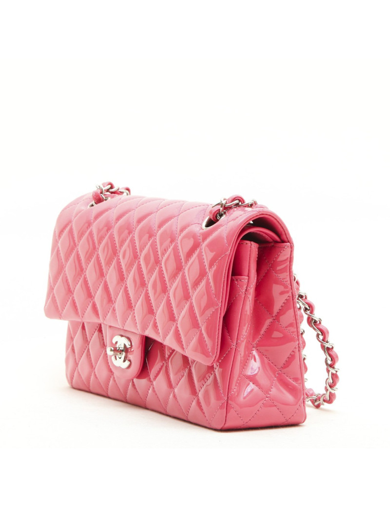 Sac Timeless CHANEL cuir verni rose