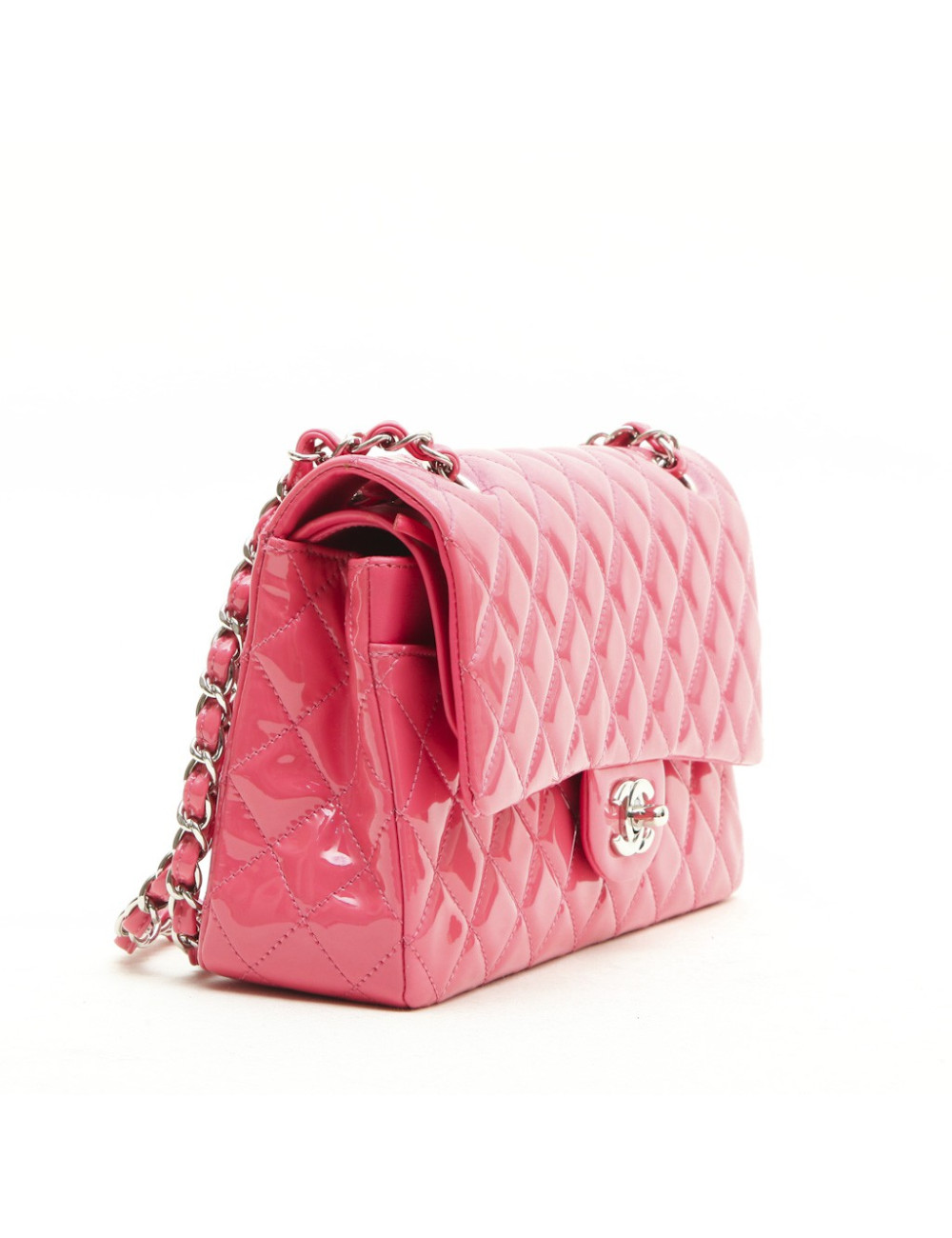 Sac Timeless CHANEL cuir verni rose