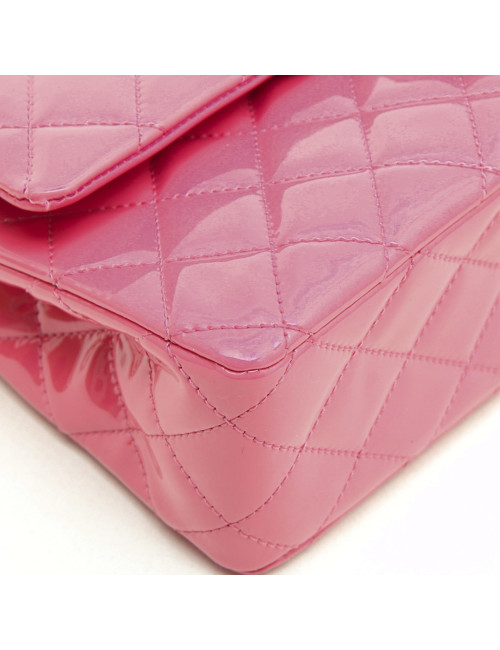 Sac Timeless CHANEL cuir verni rose