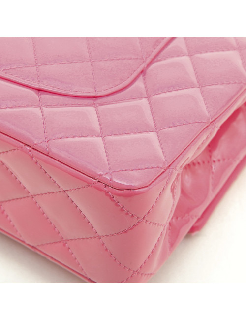 Sac Timeless CHANEL cuir verni rose