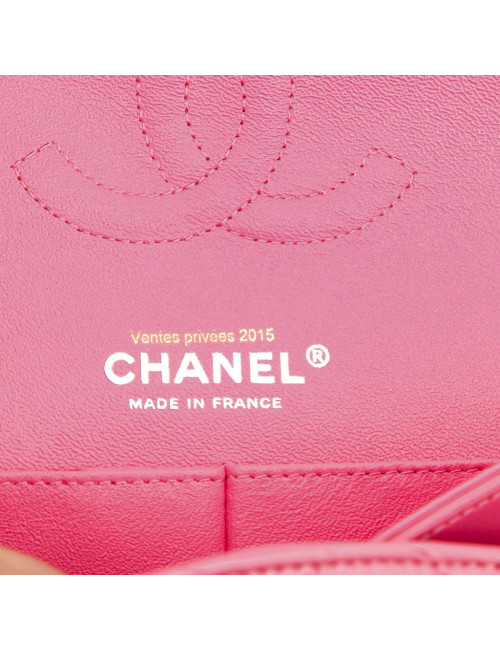 Sac Timeless CHANEL cuir verni rose