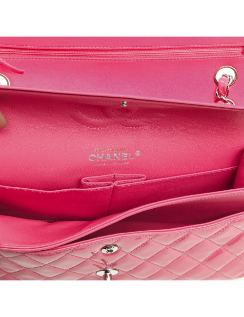 Sac Timeless CHANEL cuir verni rose