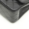 Mini CHANEL bag in black quilted lambskin leather