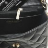 Mini CHANEL bag in black quilted lambskin leather