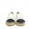 CHANEL Espadrilles in Black and Beige Two-Tones Canvas Size 40FR