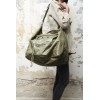 BALENCIAGA Weekender bag in green aged leather