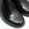 CHANEL rain boots with camellias in black rubber size 38FR