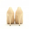 CHANEL bicolor high heels in beige smooth lamb leather size 39.5