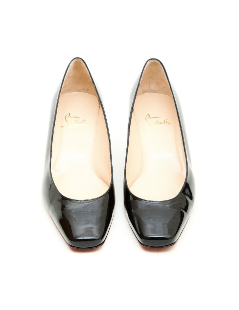 Escarpins CHRISTIAN LOUBOUTIN T40.5 vernis noir