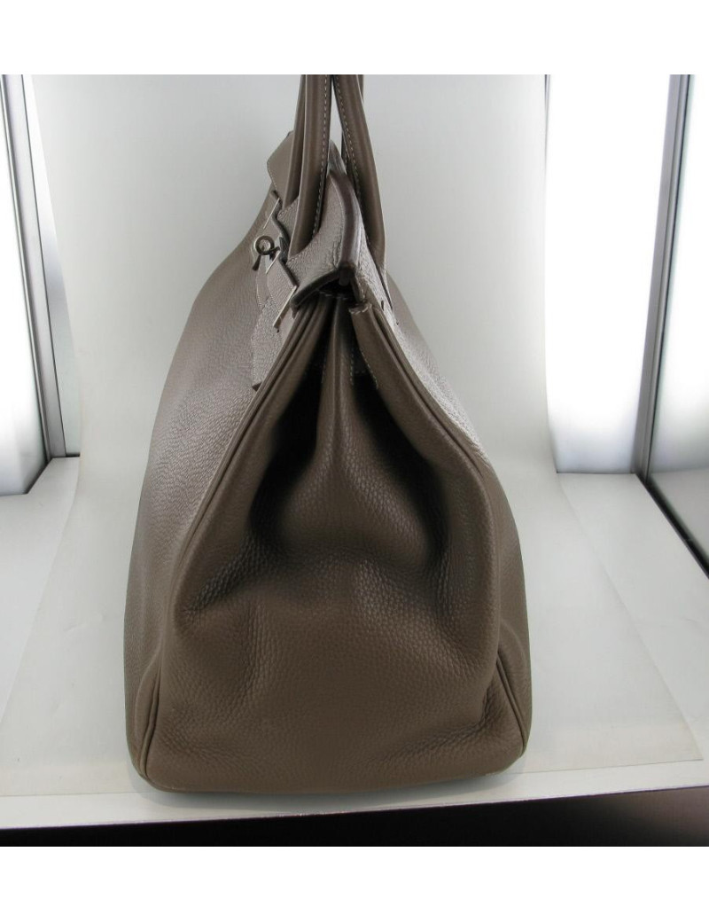 BIRKIN 40 HERMES étoupe taurillon clémence