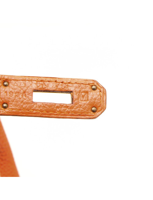 HERMES Birkin 40 bag in orange togo leather 