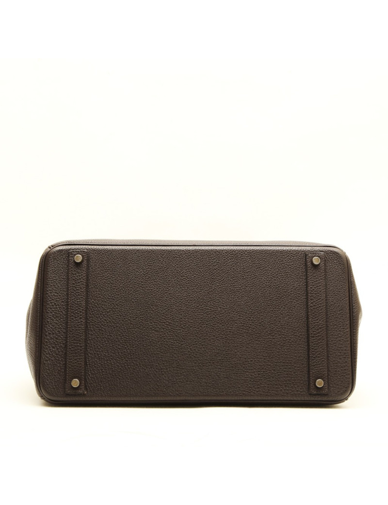 HERMES Birkin 40 bag in brown taurillon clémence leather