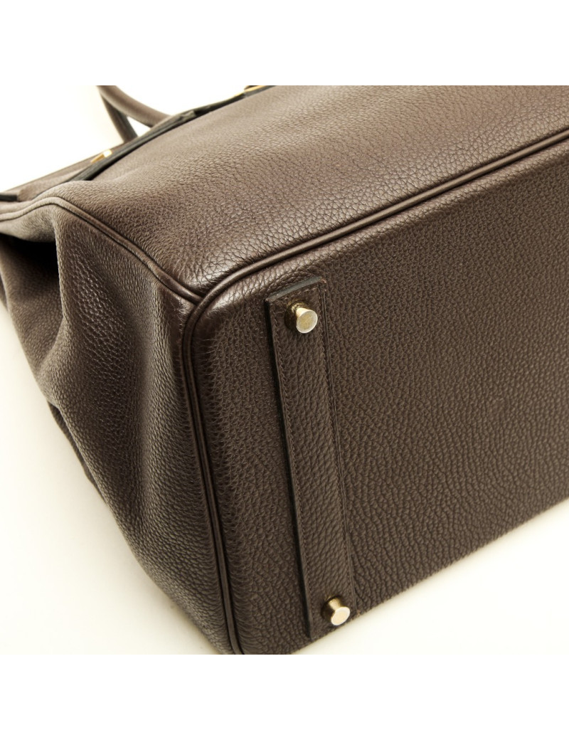 Birkin 40 HERMES  cuir taurillon clémence marron
