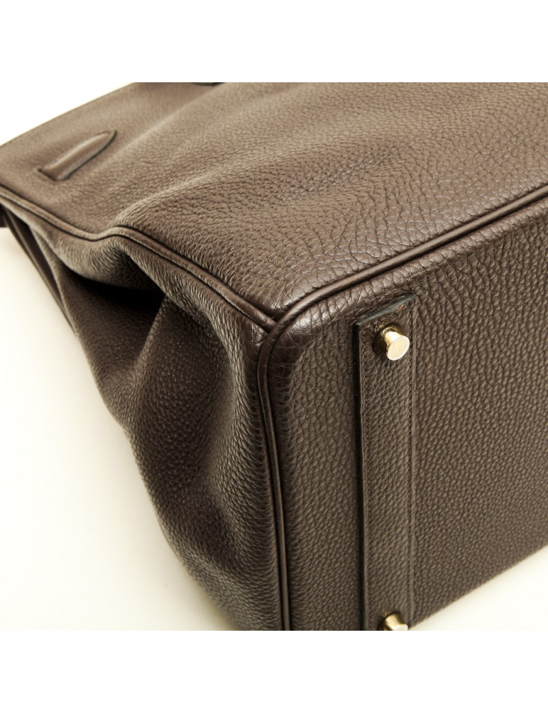 Birkin 40 HERMES  cuir taurillon clémence marron