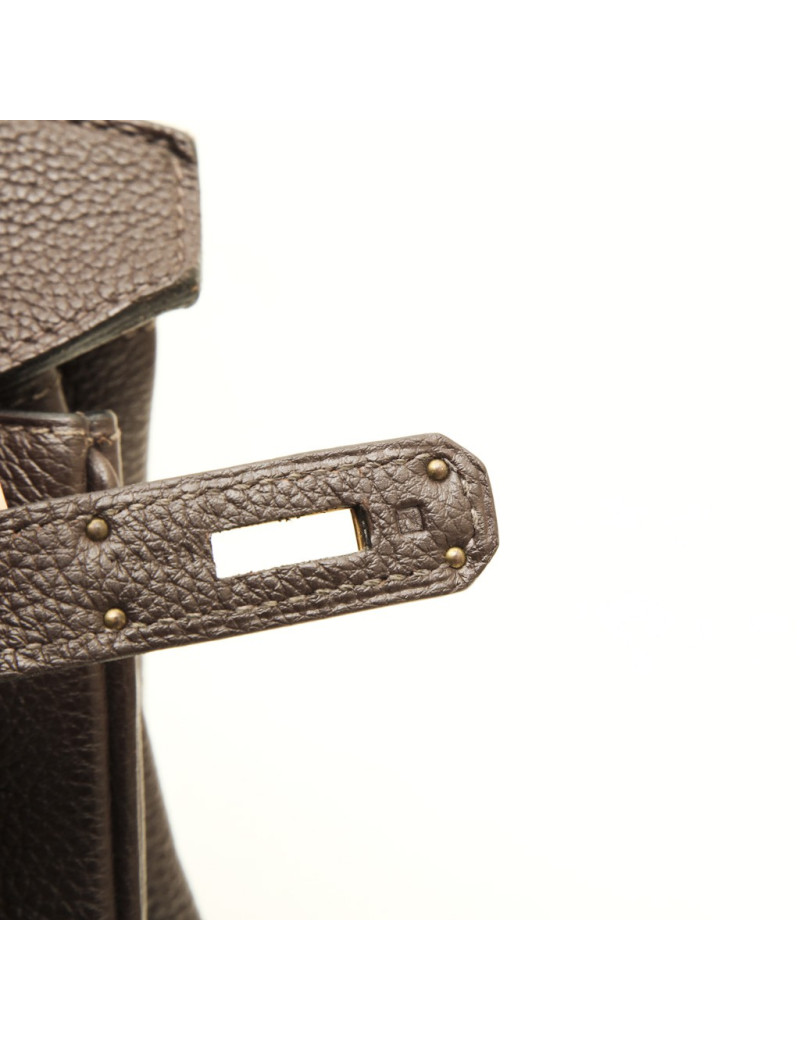 Birkin 40 HERMES  cuir taurillon clémence marron