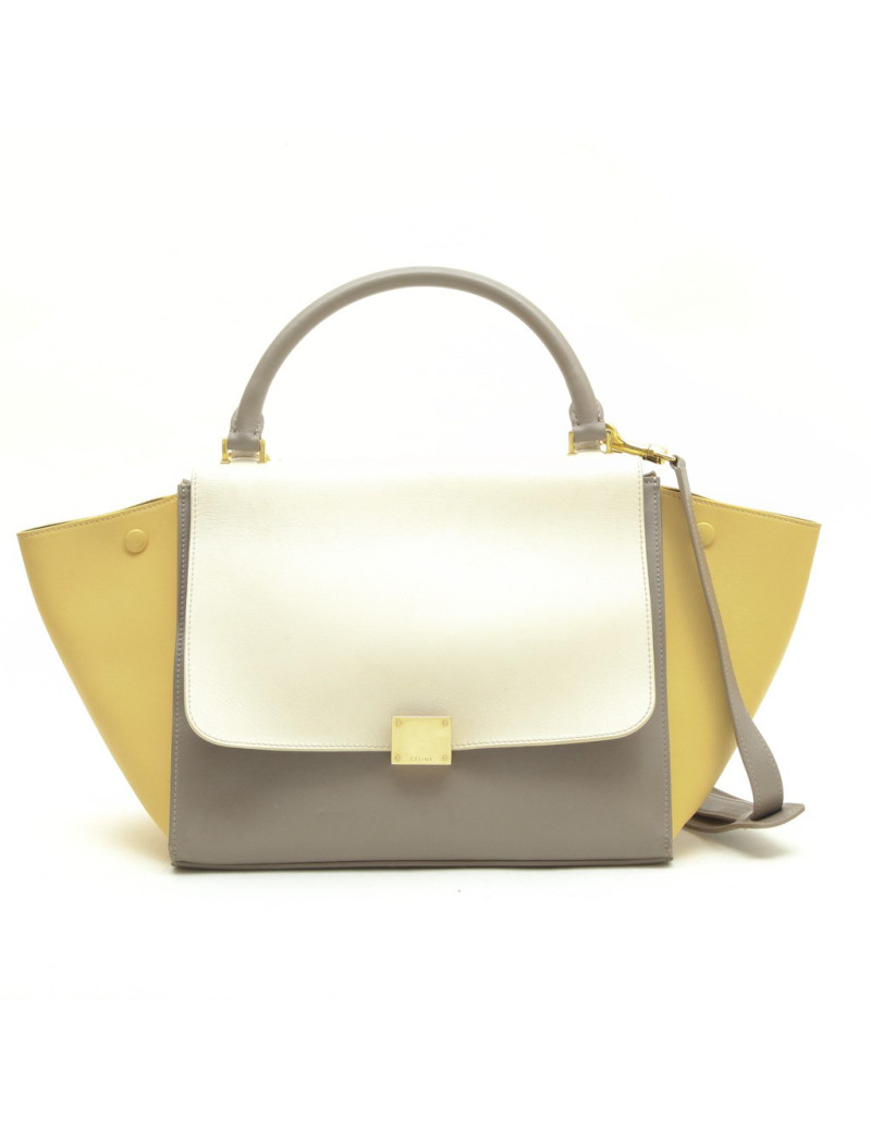 CELINE 'trapèze' bag in tricolor leather