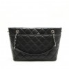 CHANEL tote bag in black grained leather