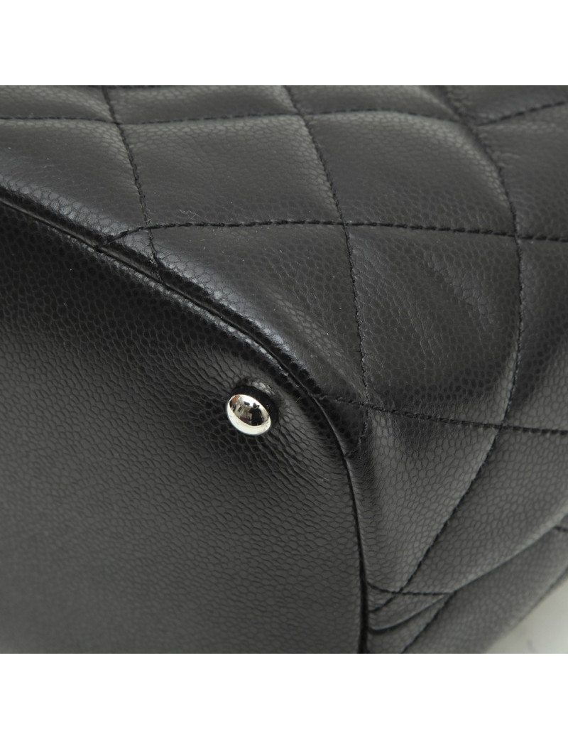 CHANEL tote bag in black grained leather