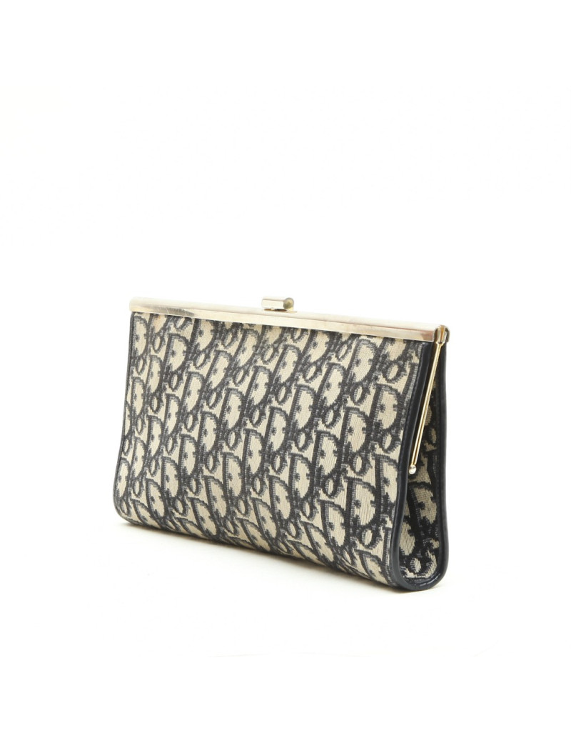 Pochette DIOR monogram bleu Vintage