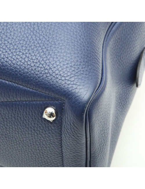 HERMES 'Victoria' bag in blue abyss Taurillon clémence leather