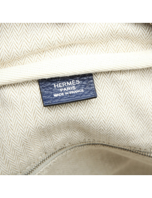 HERMES 'Victoria' bag in blue abyss Taurillon clémence leather