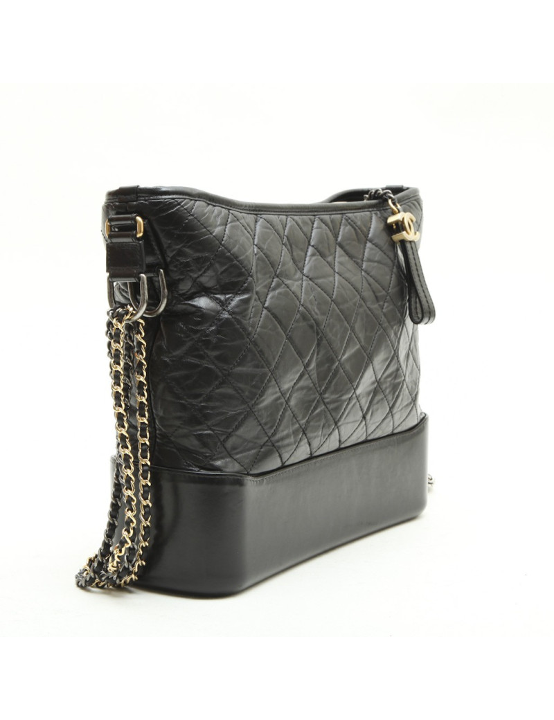 CHANEL bag 'Gabrielle Hobo' in aged black quilted leather