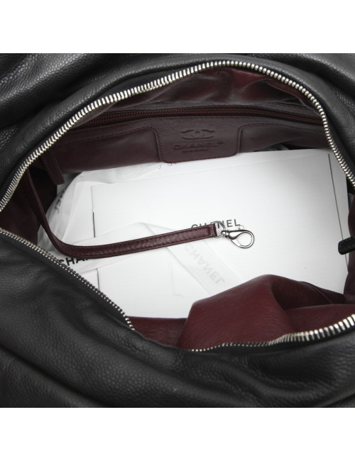 CHANEL 'Cocoon' bag in black quilted grained leather