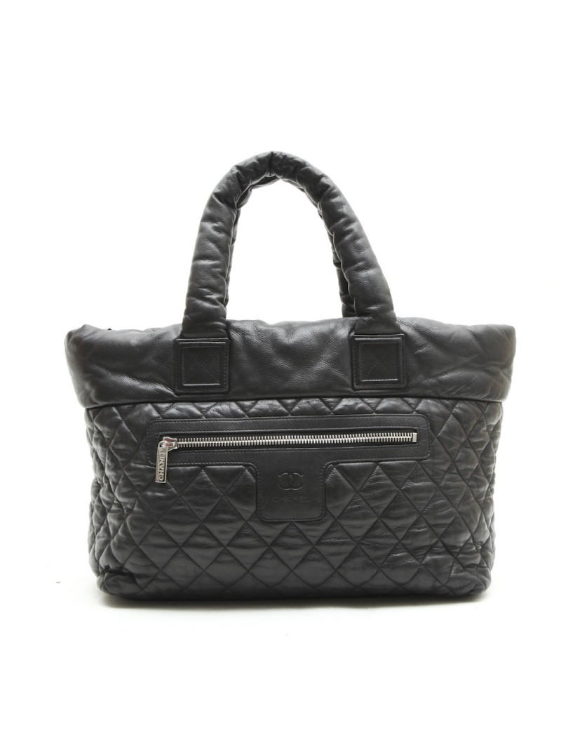 Sac Cocoon CHANEL matelassé  cuir d'agneau noir