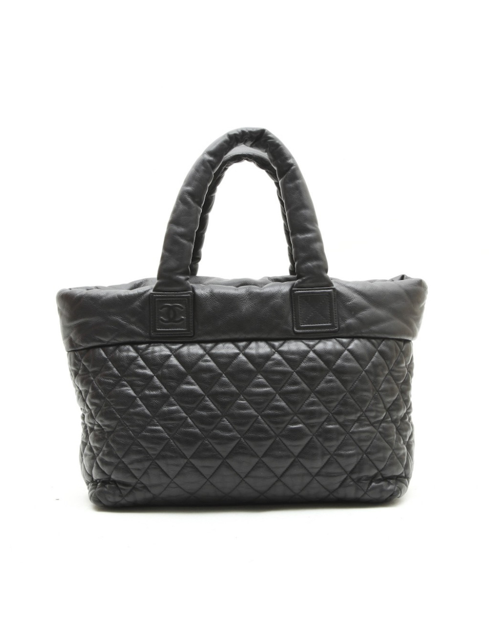CHANEL 'Cocoon' bag in black quilted grained leather