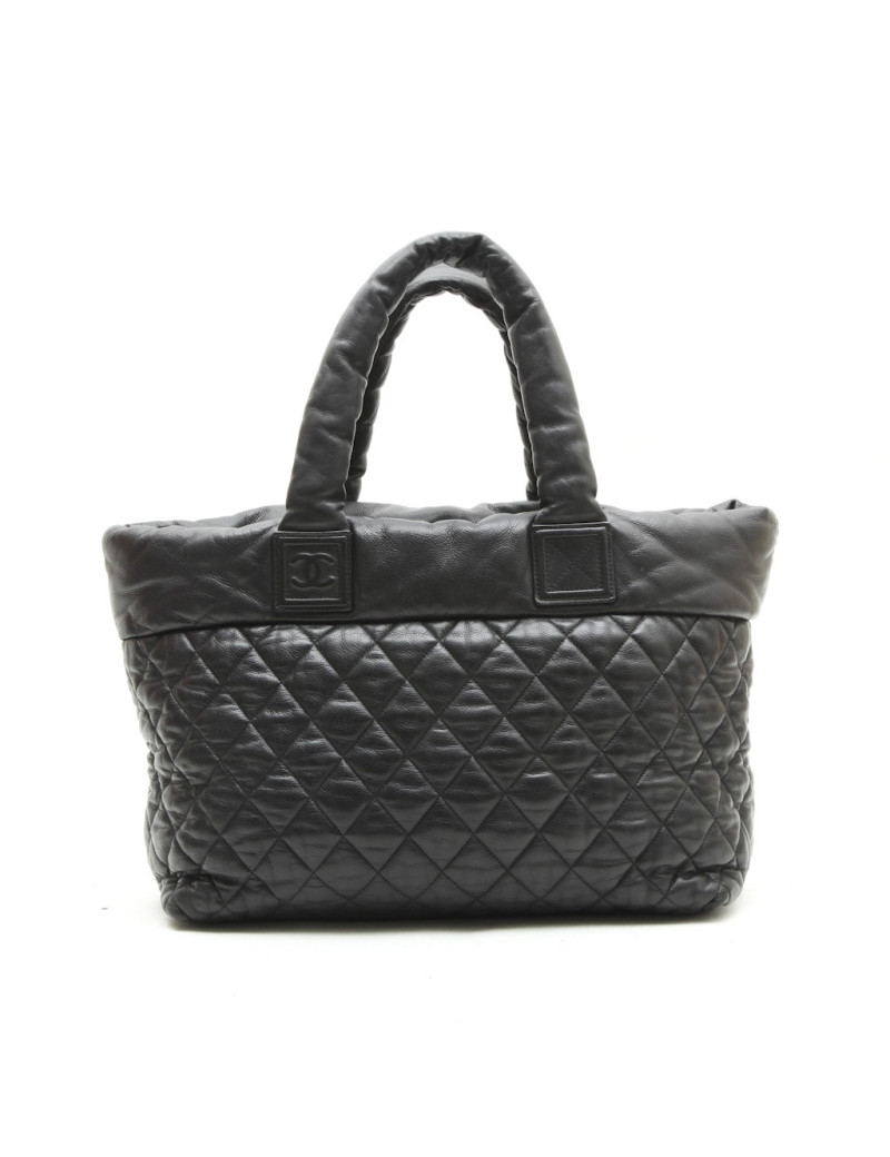 Sac Cocoon CHANEL matelassé  cuir d'agneau noir
