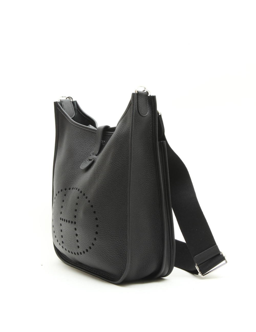HERMES Evelyn II bag in black taurillon clémence leather