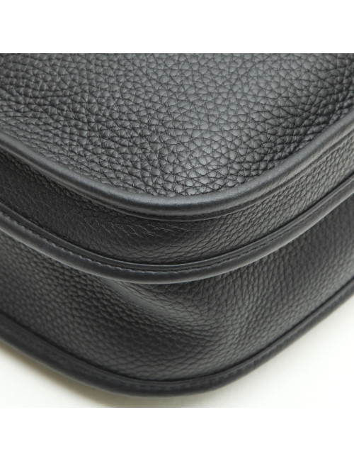 HERMES Evelyn II bag in black taurillon clémence leather