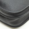 HERMES Evelyn II bag in black taurillon clémence leather