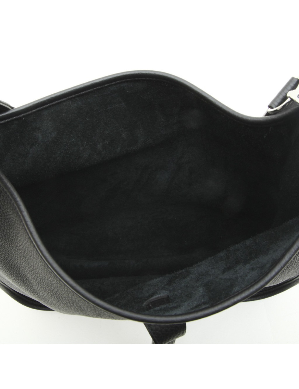 HERMES Evelyn II bag in black taurillon clémence leather