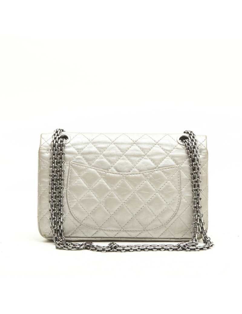 Sac CHANEL Timeless cuir vieilli argent