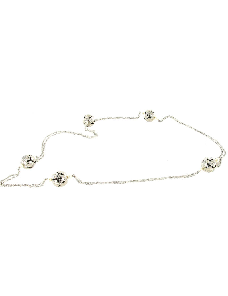 Parure MAGUERITE DE VALOIS en métal argenté