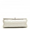 CHANEL Timeless double flap bag in aged silver leather