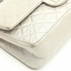 CHANEL Timeless double flap bag in aged silver leather